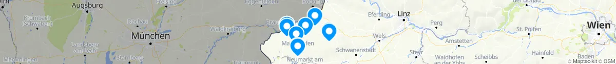 Map view for Pharmacies emergency services nearby Mühlheim am Inn (Ried, Oberösterreich)